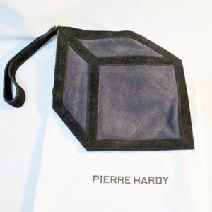 NEW PIERRE HARDY Suede CUBE Clutch Wristlet
